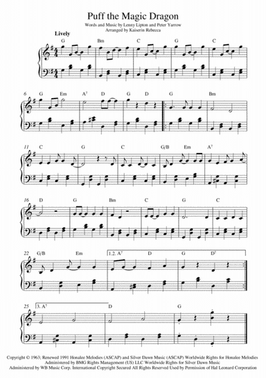 Puff The Magic Dragon (arr. Kaiserin Rebecca)