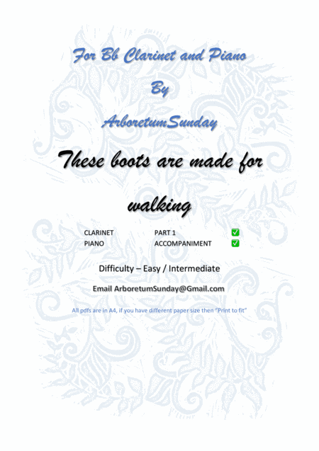 These Boots Are Made For Walkin' (arr. Mr Scribe)