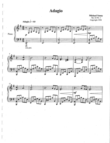 5 Pieces for Piano, op. 22