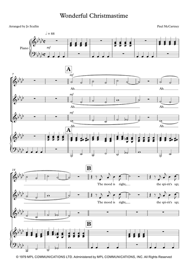 Wonderful Christmastime (arr. Jo Scullin)