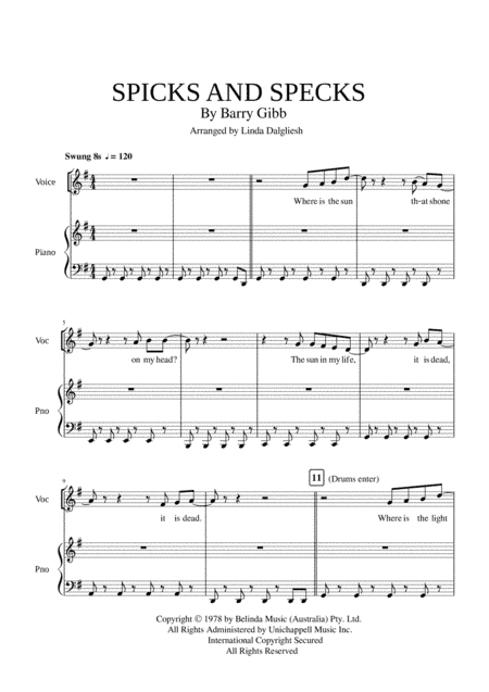 Spicks And Specks (arr. Linda Dalgliesh)