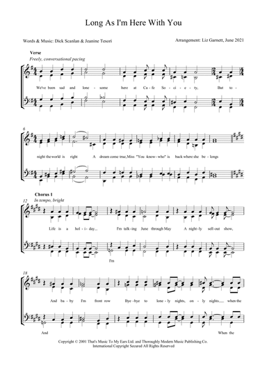 Long As I'm Here With You (arr. Liz Garnett)