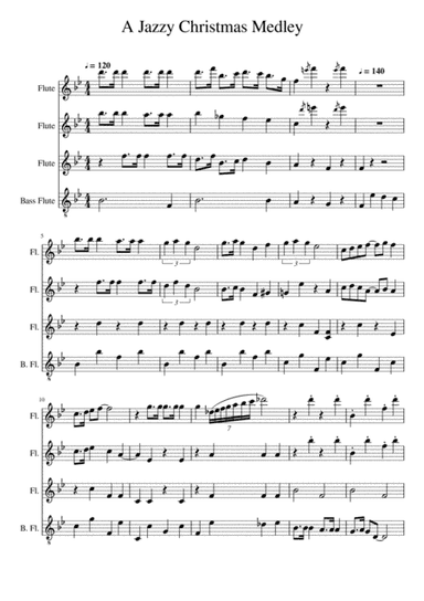 A Jazzy Christmas Medley (flute quartet) (arr. Sophie Winfield)