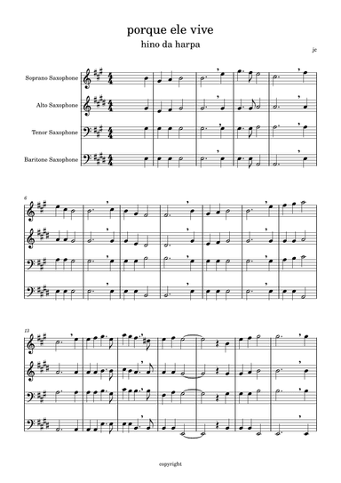 porque ele vive (arr. julio cesar)