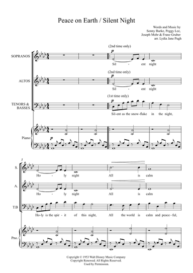 Peace On Earth (silent Night) (arr. Lydia Jane Pugh)