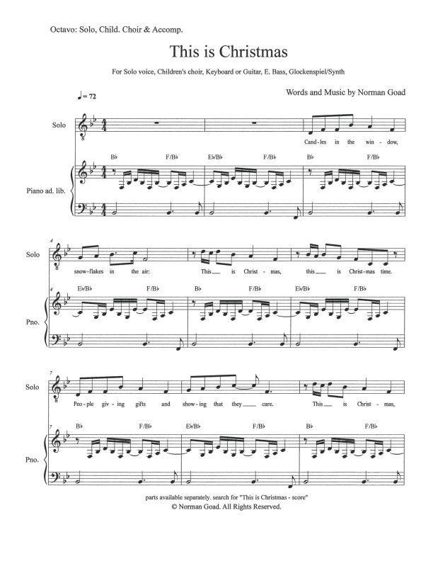 This is Christmas - octavo