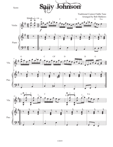 Sally Johnson (arr. Bob Mathews)
