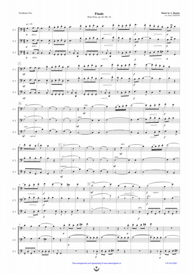 Horn Trios, Nb. 24 -  FINALE (arr. Josef STASTNY)