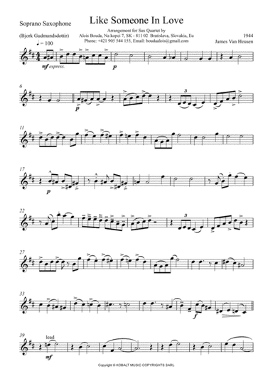 Like Someone In Love (arr. Alois Bouda)