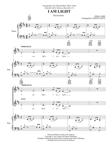 I Am Light (arr. Darita Seth)