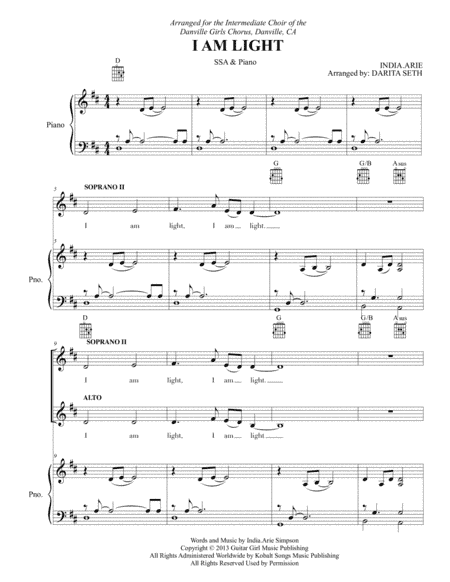 I Am Light (arr. Darita Seth)