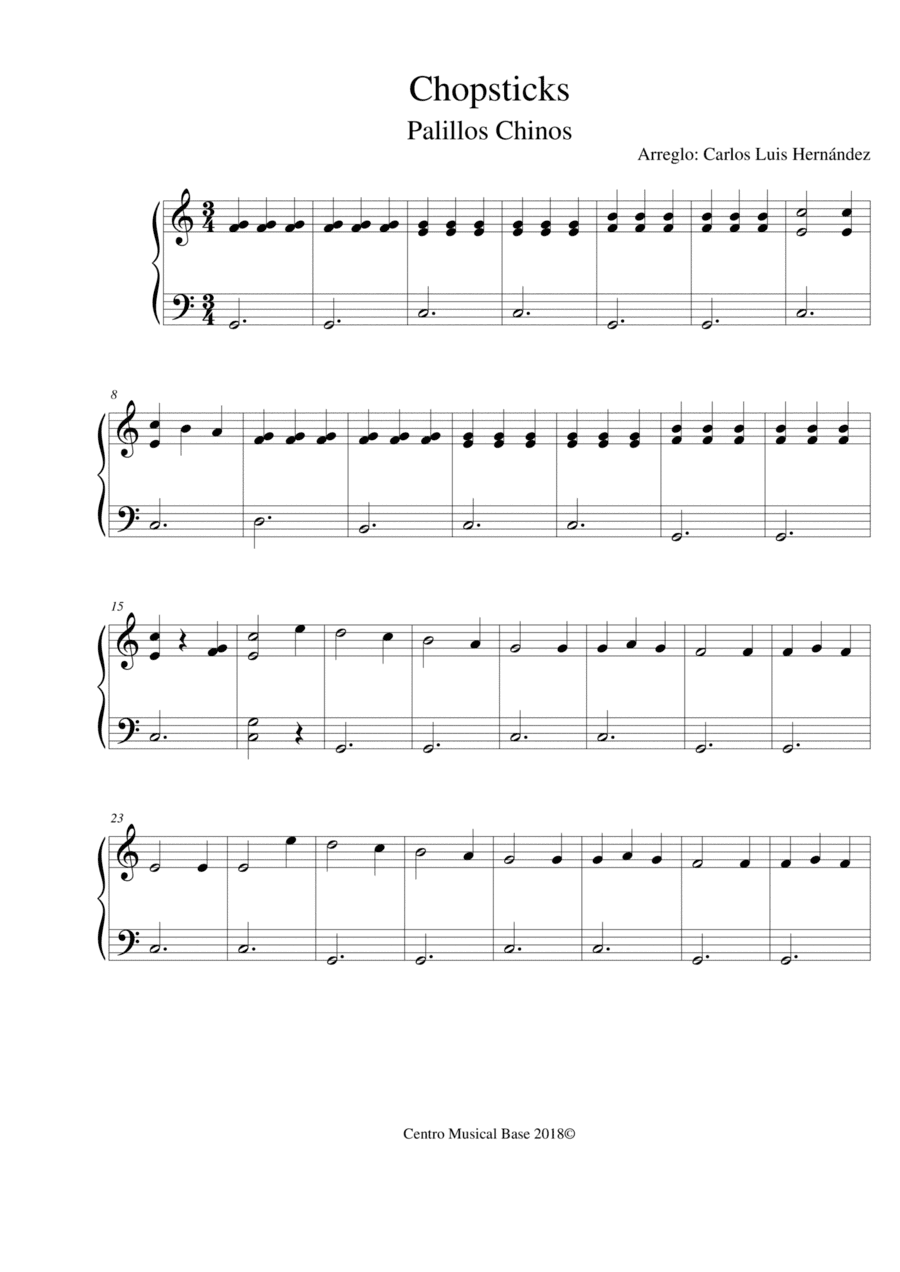 Chopsticks (arr. Centro Musical Base)