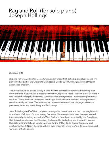 Rag and Roll (for solo piano)