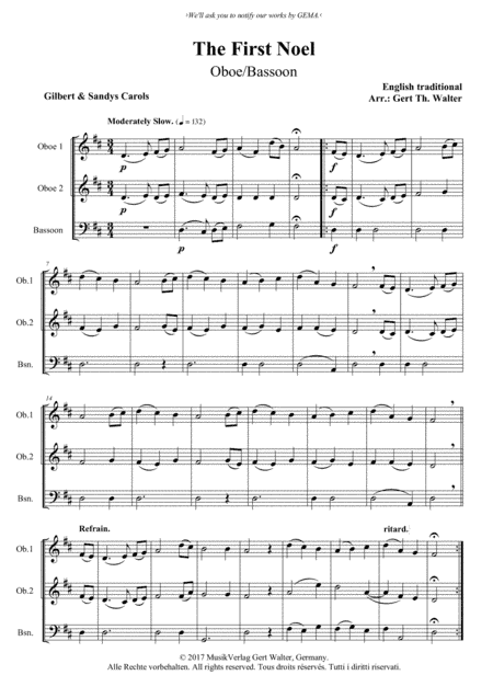 The First Noel (arr. Gert Th. Walter)
