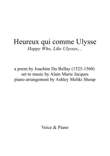 Heureux qui comme Ulysse