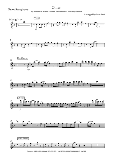 Omen (arr. Matt Luff)