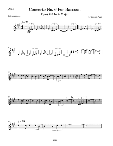 Concerto No. 6 (Opus #5, 2nd movement)