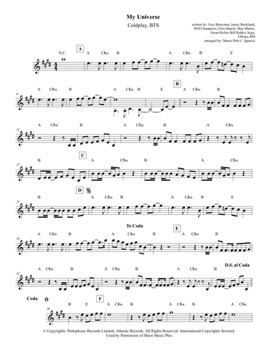 My Universe (arr. Marco Polo C. Ignacio)