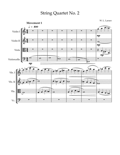 W L Larsen - String Quartet No. 2