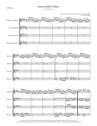 Sweet Child O' Mine (arr. Fernando Britto)