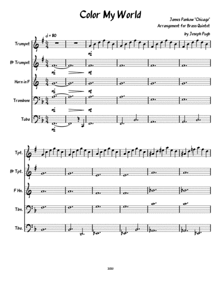 Colour My World (arr. Joseph Pugh)