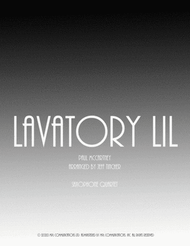 Lavatory Lil (arr. Jeff Tincher)