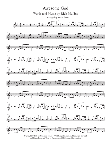 Awesome God (arr. Kevin Busse)