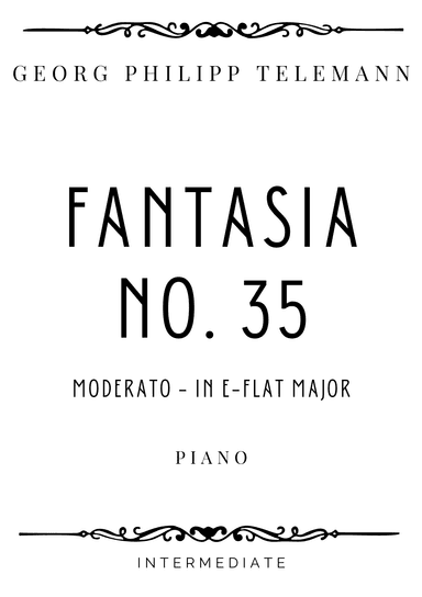 Telemann - Moderato from Fantasia in E-flat Major (TWV 33:35) - Intermediate (arr. Piacere Music Sheets)