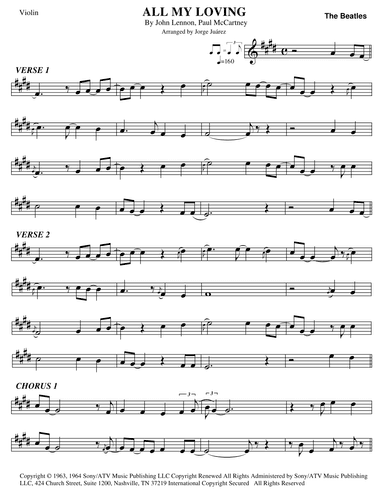 All My Loving (arr. Georgie Guitar)