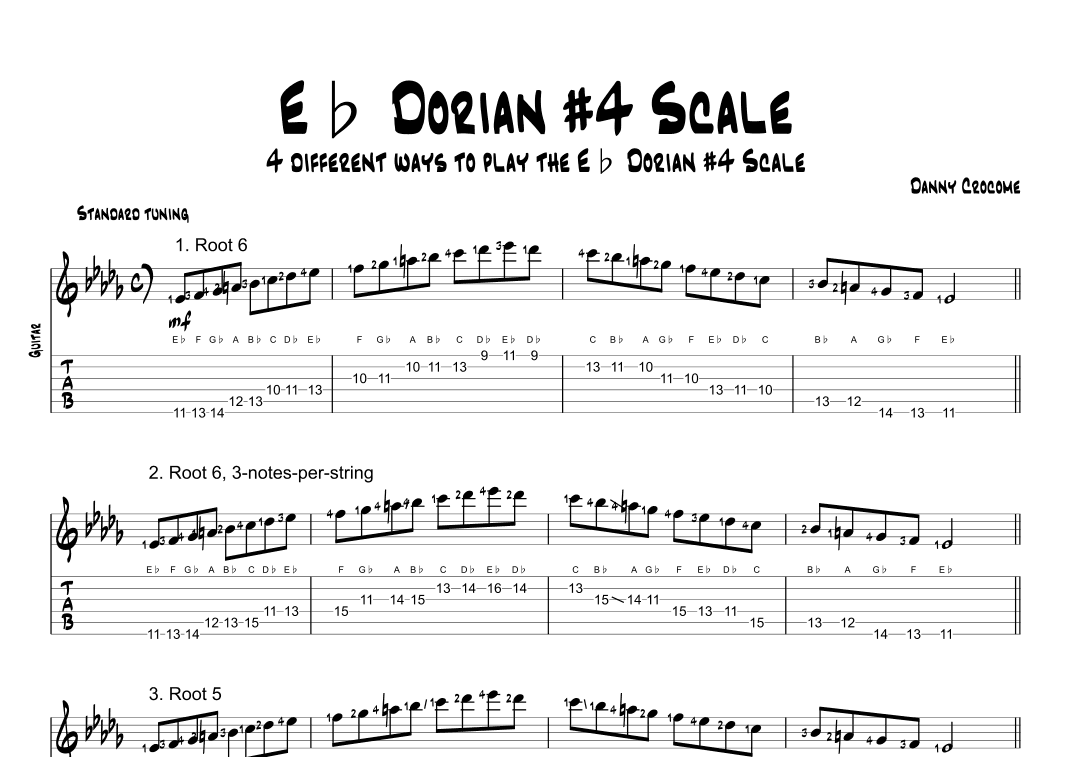 Eb Dorian #4 Scale (4 Ways to Play)