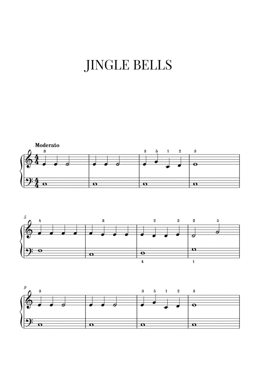 Jingle Bells (Very easy/Beginner Piano) (arr. Cadenza Editions)