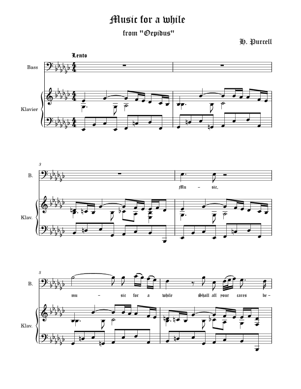 Music for a while E flat minor (arr. Henry Purcell)