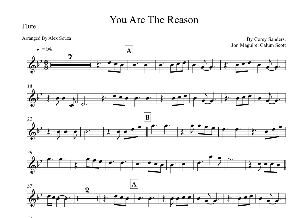 You Are The Reason (arr. Alex Souza)