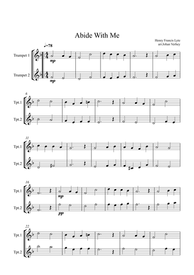 Abide With Me (arr. Johan Verhey)