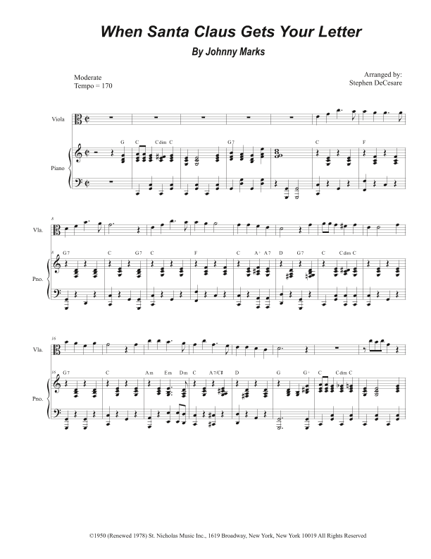 When Santa Claus Gets Your Letter (arr. Stephen DeCesare)