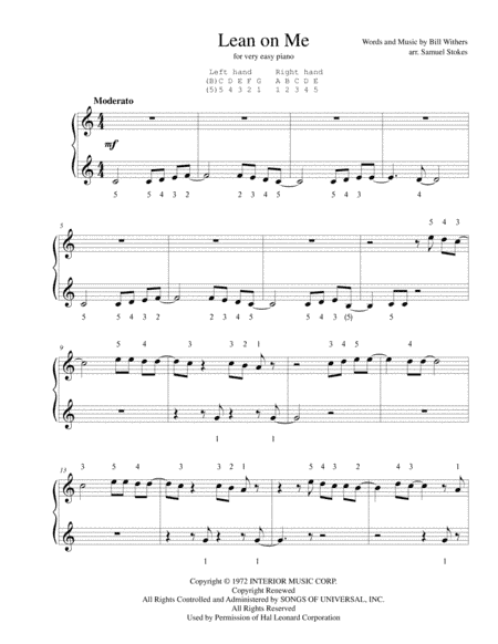Lean On Me (arr. Samuel Stokes)