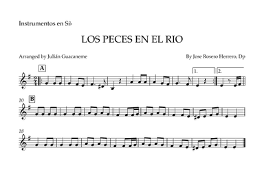 Los Peces En El Rio (arr. Julián Guacaneme)