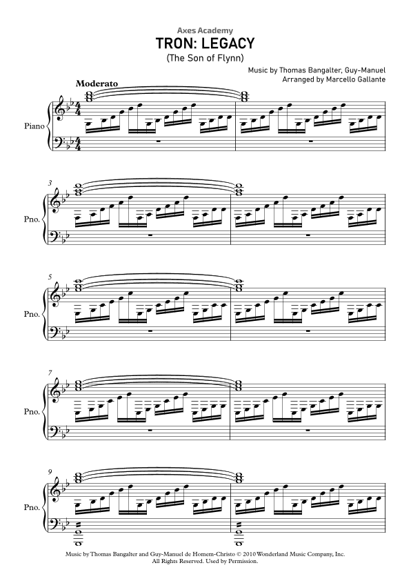 The Son Of Flynn (arr. Marcello Gallante)