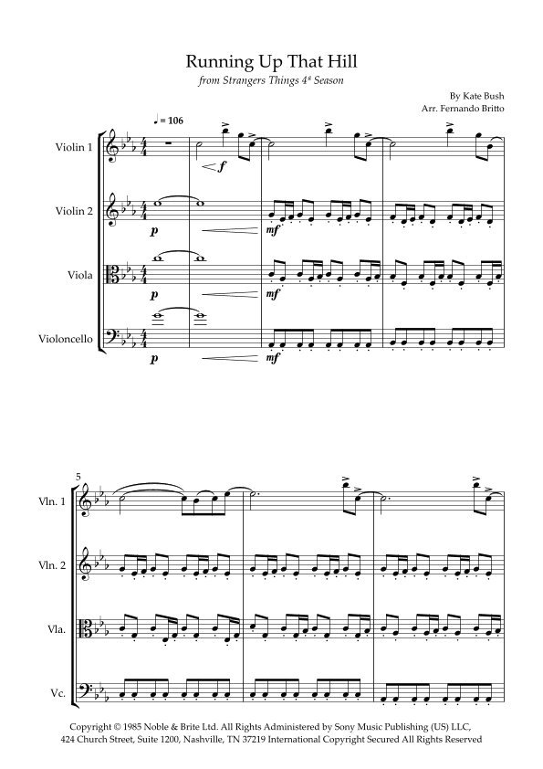 Running Up That Hill (arr. Fernando Britto)