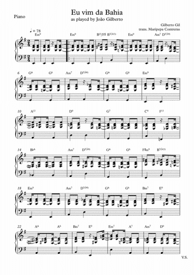 Toda Menina Baiana (arr. M. Contreras)