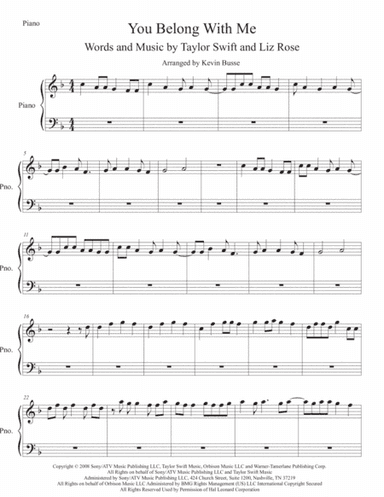 You Belong With Me (arr. Kevin Busse)