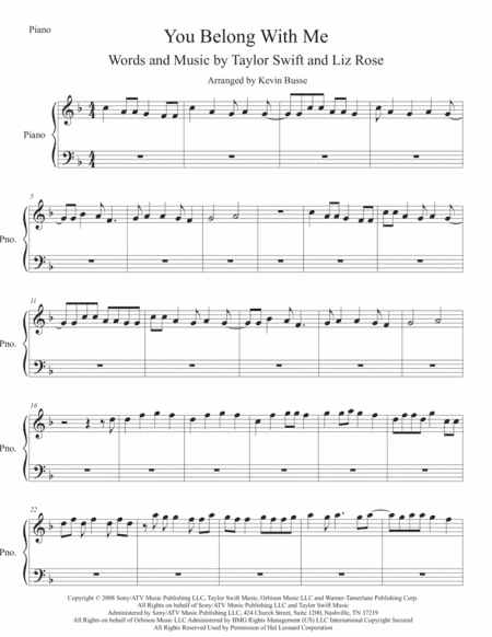 You Belong With Me (arr. Kevin Busse)