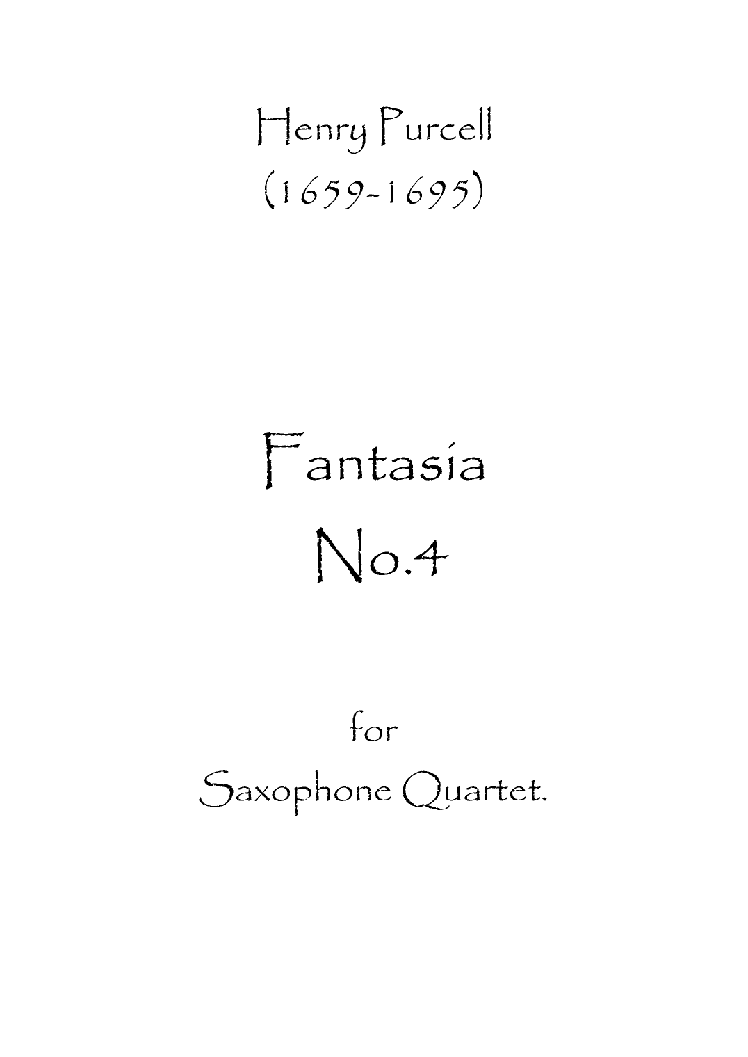 Fantasia No.4 (arr. Spence Bundy)