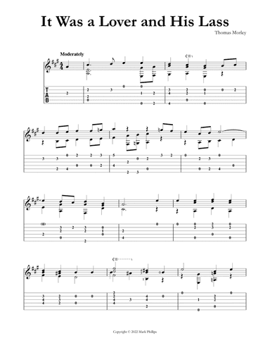 It Was a Lover and His Lass (arr. Mark Phillips)