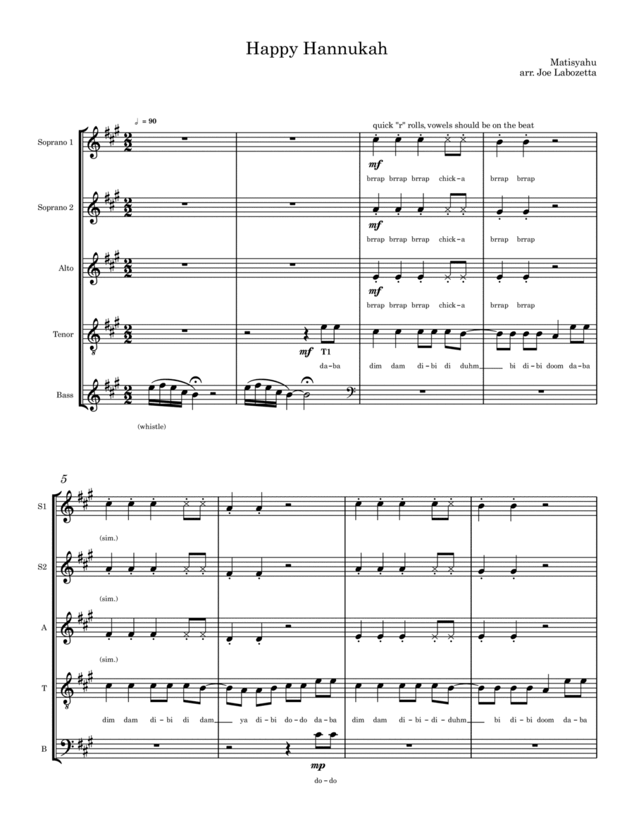 Happy Hanukkah, My Friend (the Hanukkah Song) (arr. Joe Labozetta)