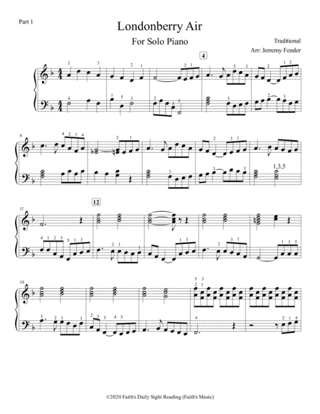 Danny Boy/Londonberry Air (arr. Jerremy Fender)