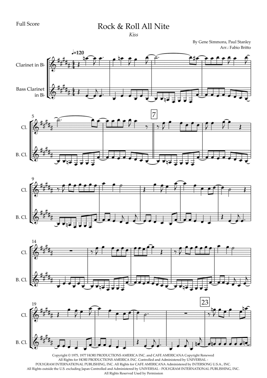 Rock And Roll All Nite (arr. Fabio Britto)