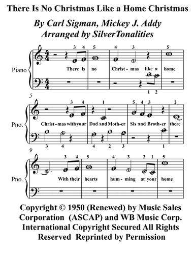 There Is No Christmas Like A Home Christmas (arr. SilverTonalities)