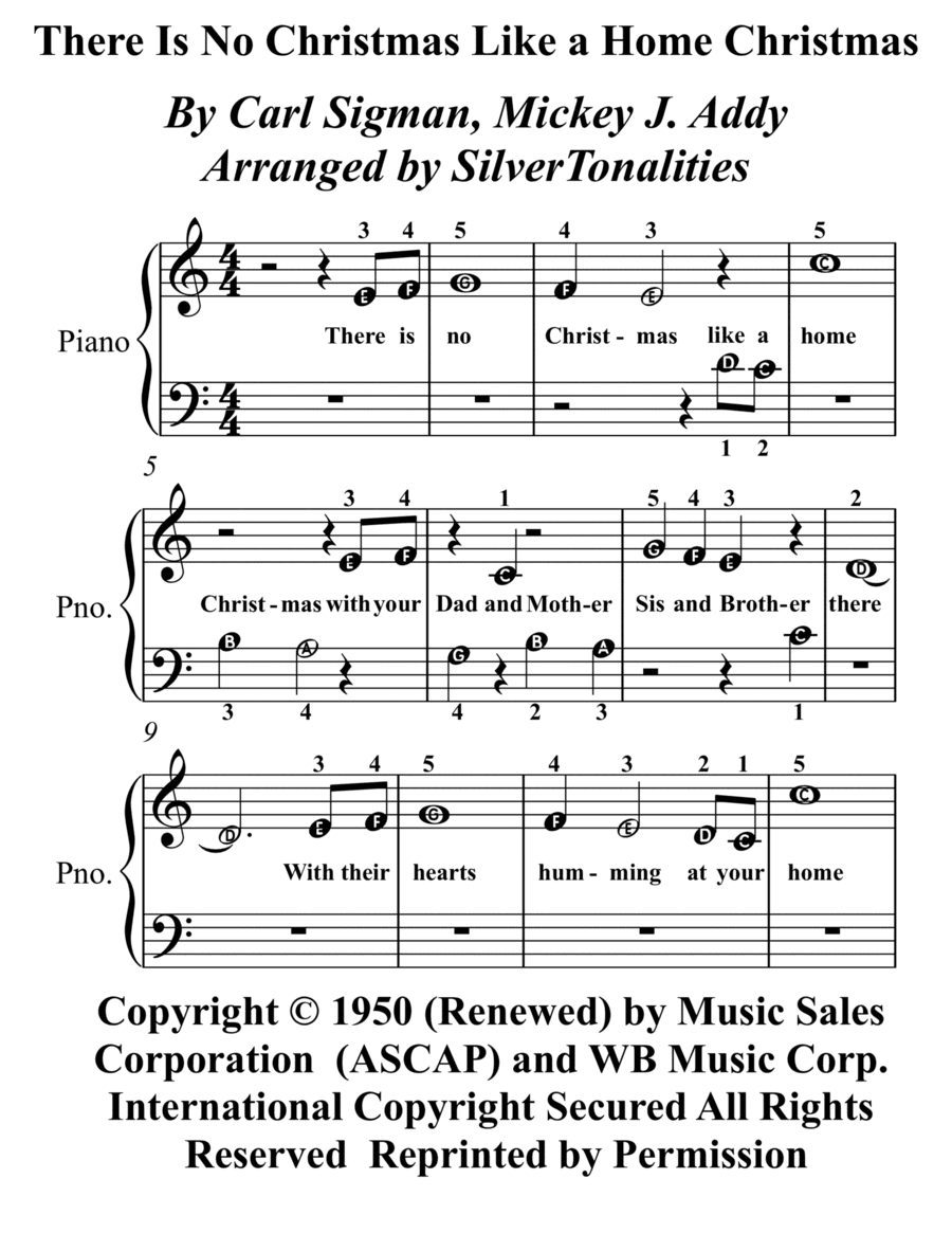 There Is No Christmas Like A Home Christmas (arr. SilverTonalities)