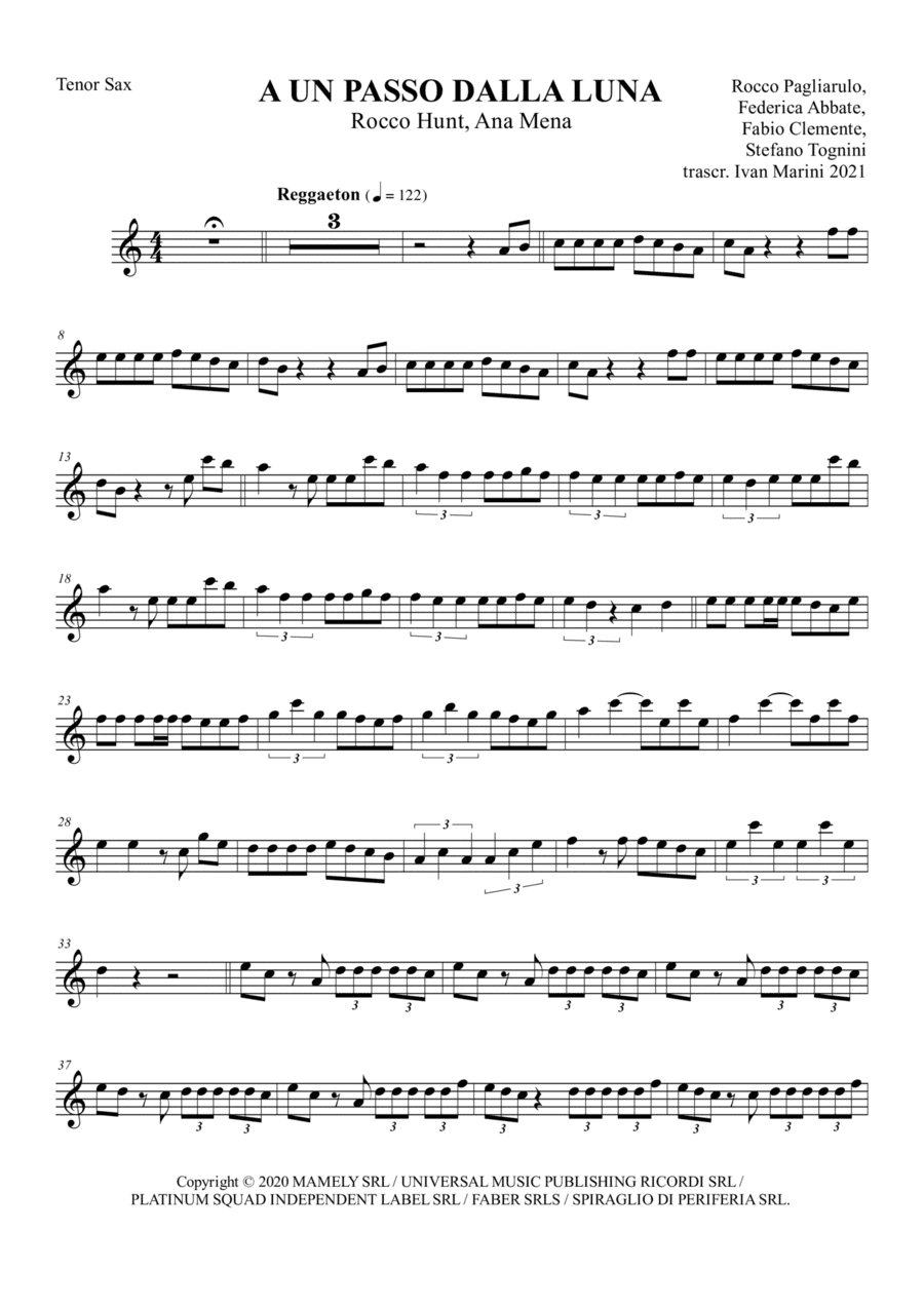 A Un Passo Dalla Luna (arr. Ivan Marini)